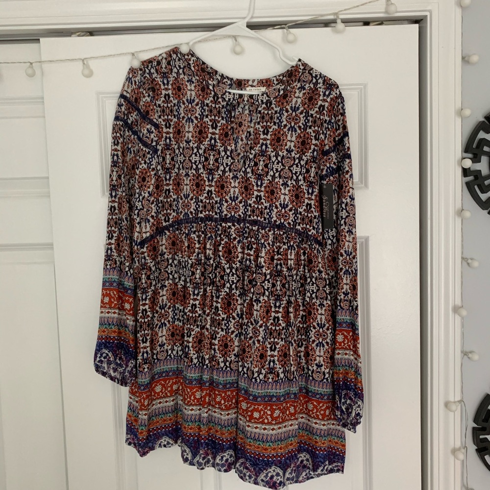 pattern flowy dress